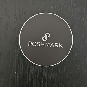 Poshmark Logo Sticker Black white round posh poshmark, swag seller ship Sale